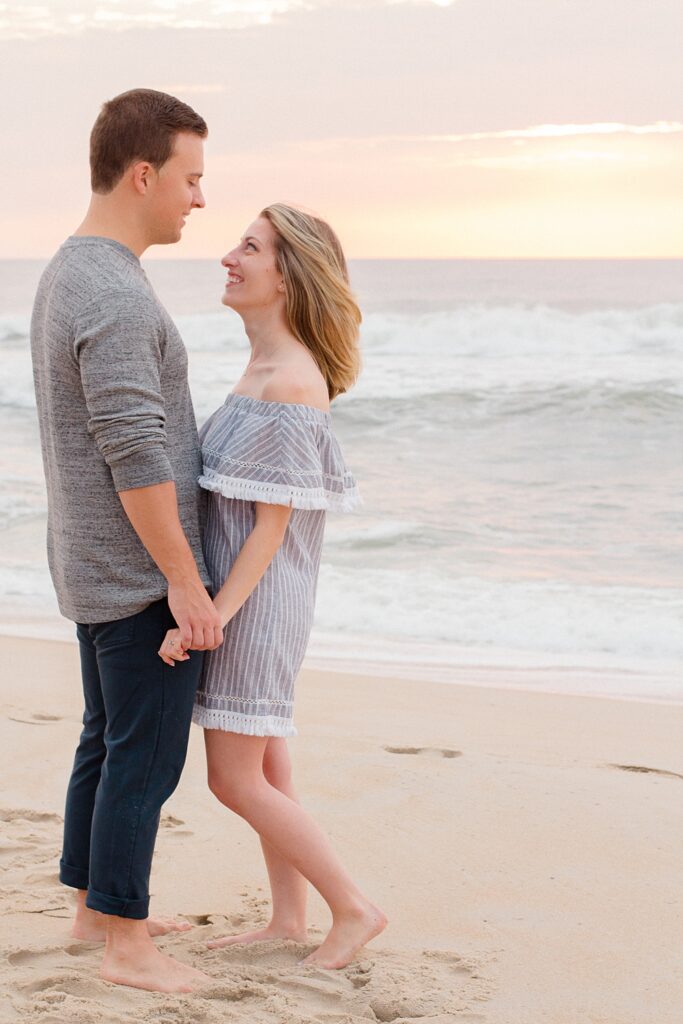 romantic couple on beach