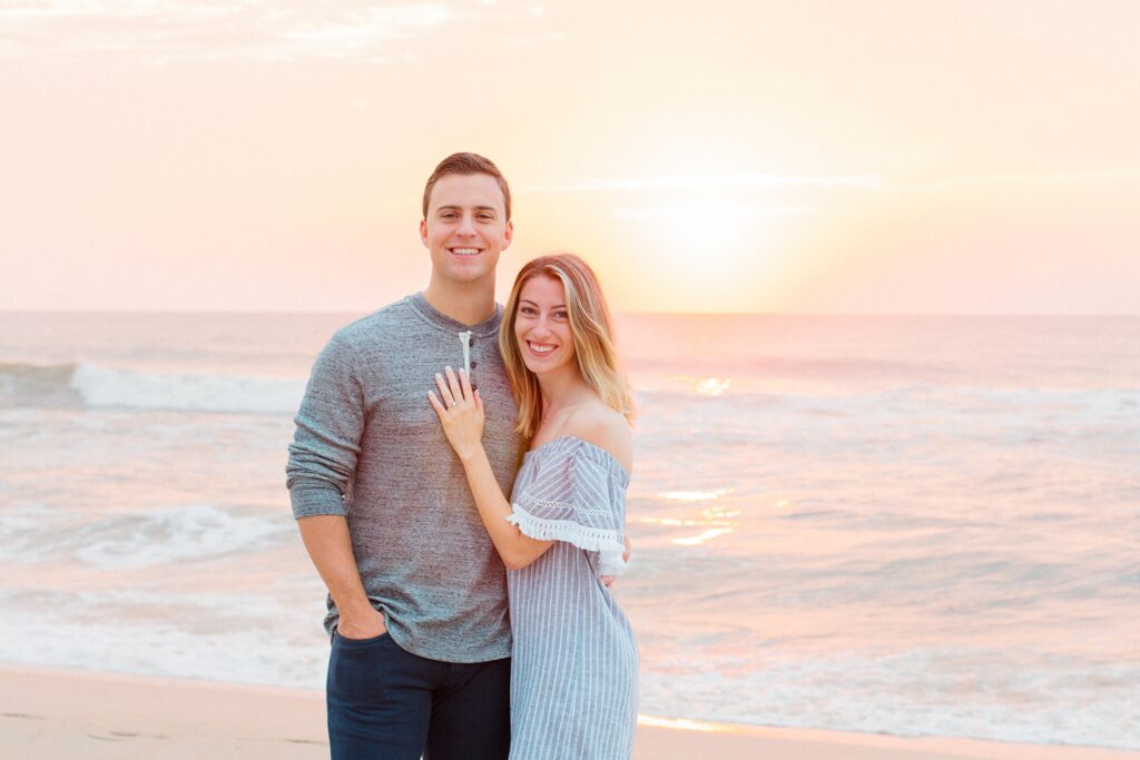 romantic couple on beach