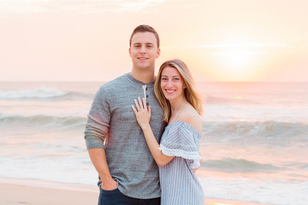 romantic couple on beach