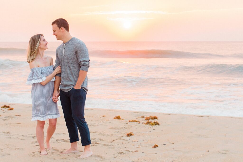 romantic couple on beach