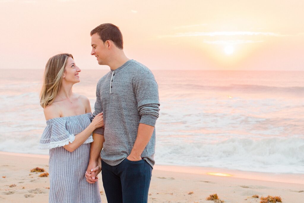 romantic couple on beach