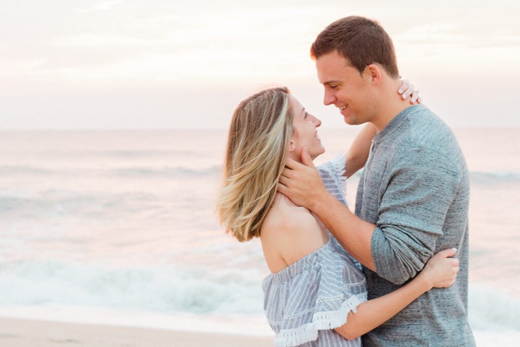 romantic couple on beach