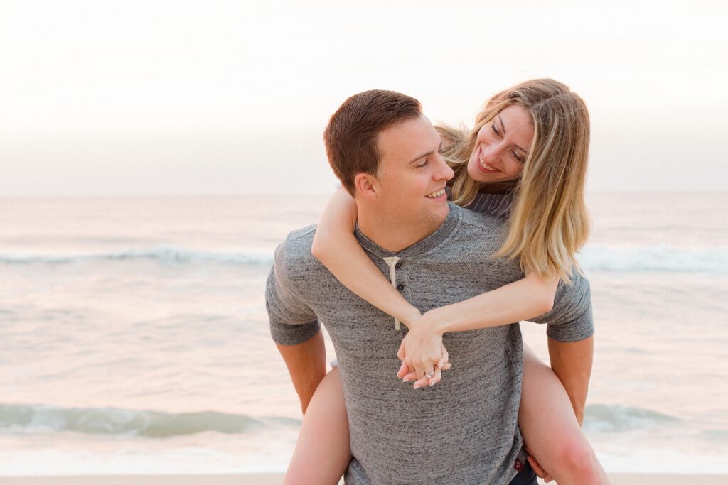 romantic couple on beach