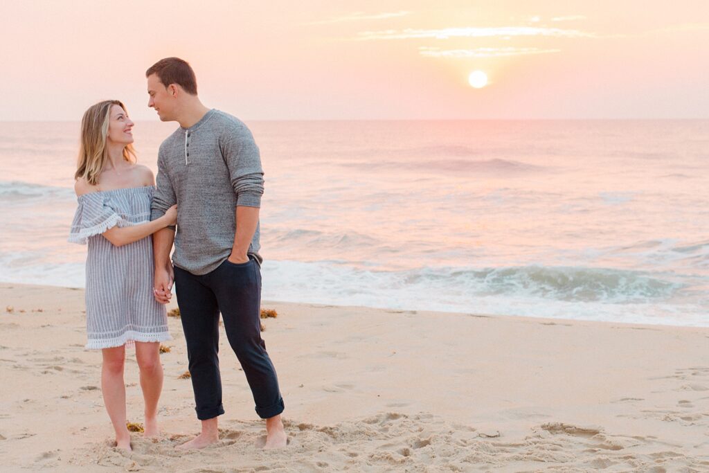 romantic couple on beach