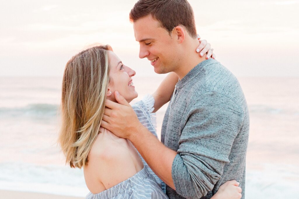 romantic couple on beach