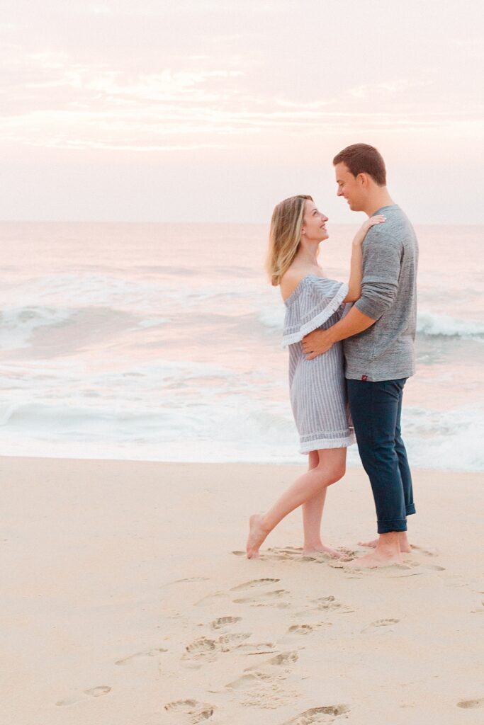 romantic couple on beach