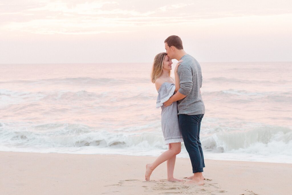 romantic couple on beach