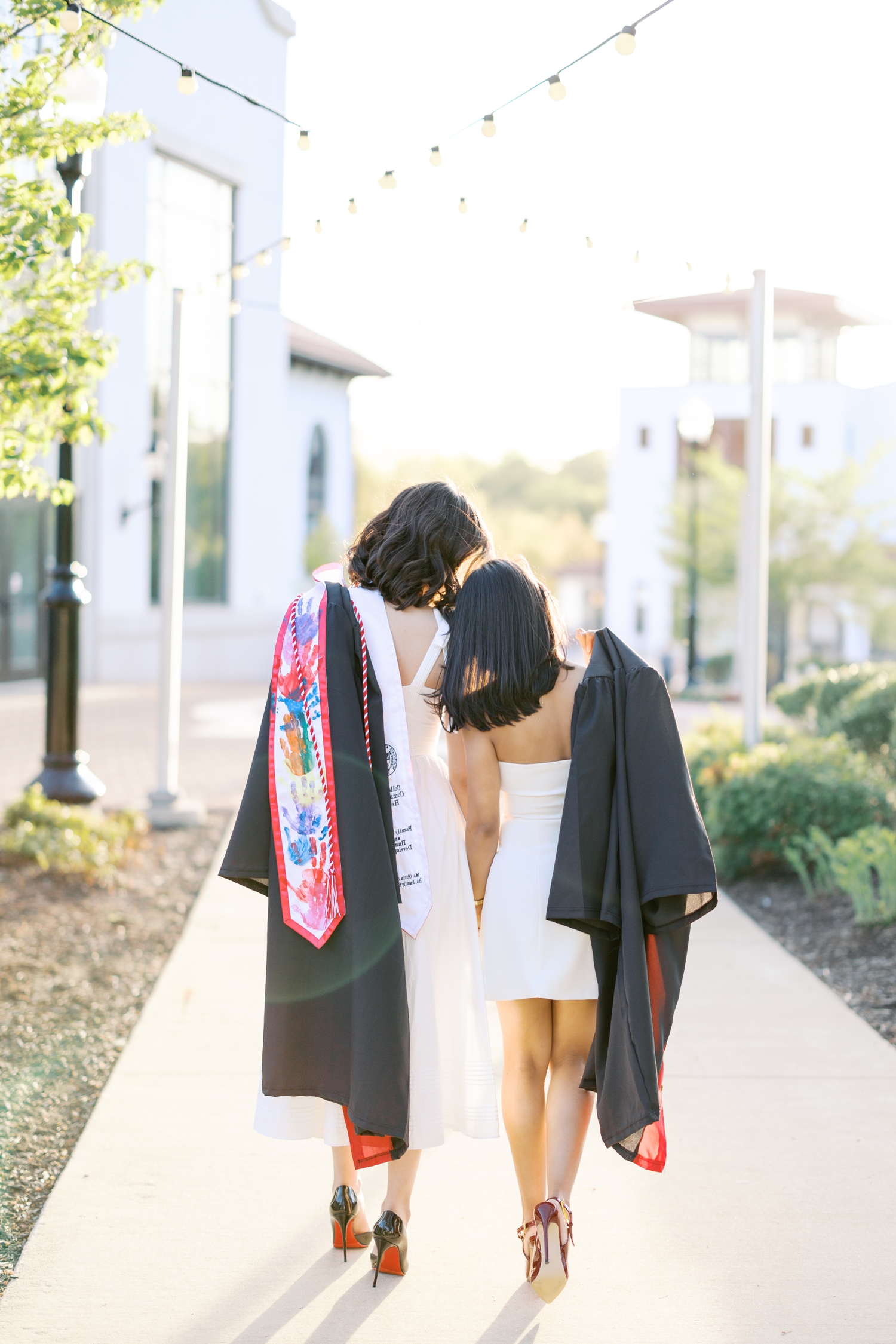Montclair State Graduates walking away from camera